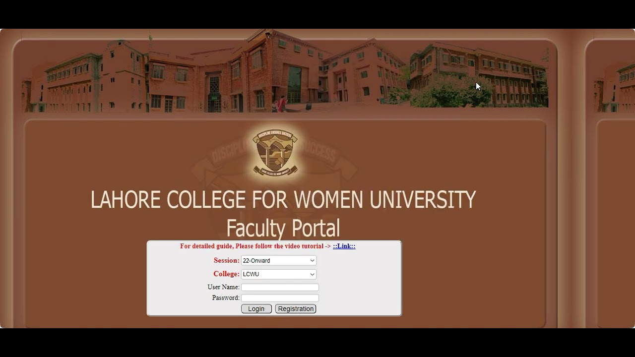 Updated tutorial to use Faculty Portal 2022 of Lahore College for Women University (LCWU)
