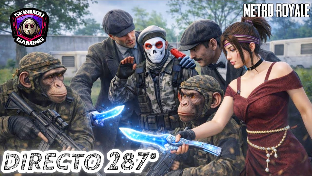 LA BANDA A BUSCAR LA NAVAJA GLACIAL METRO ROYALE 😁 287º Directo