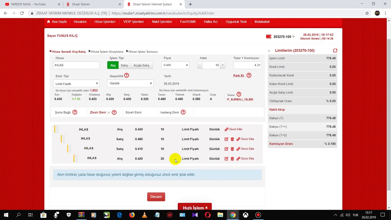 Borsada STOP LOSS ZARAR KES ve TAKE PROFIT KAR ELDE ET ZİNCİR EMİR nasıl uygulanır