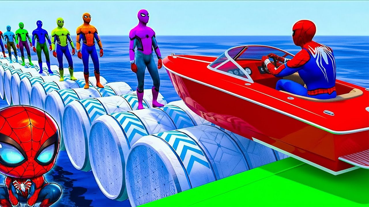 سبايدر مان بينقذ باتمان ضد آيرون مان ضد فينوم – لعبة مضحكة في GTA V مع الأبطال الخارقين