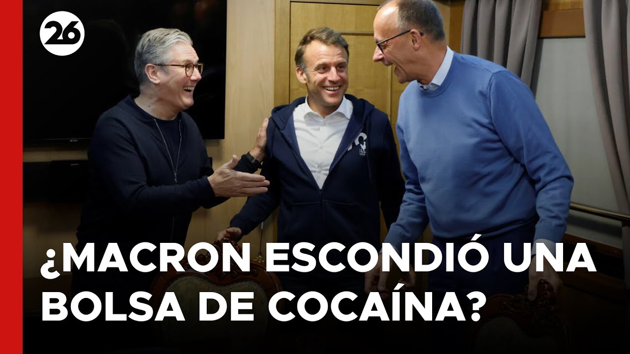 ¿Escondió el presidente francés Emmanuel Macron una bolsa de cocaína?
