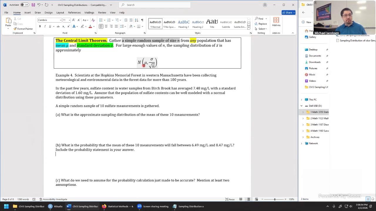 Math 3350 - 2 February 2026 - Chapter 13