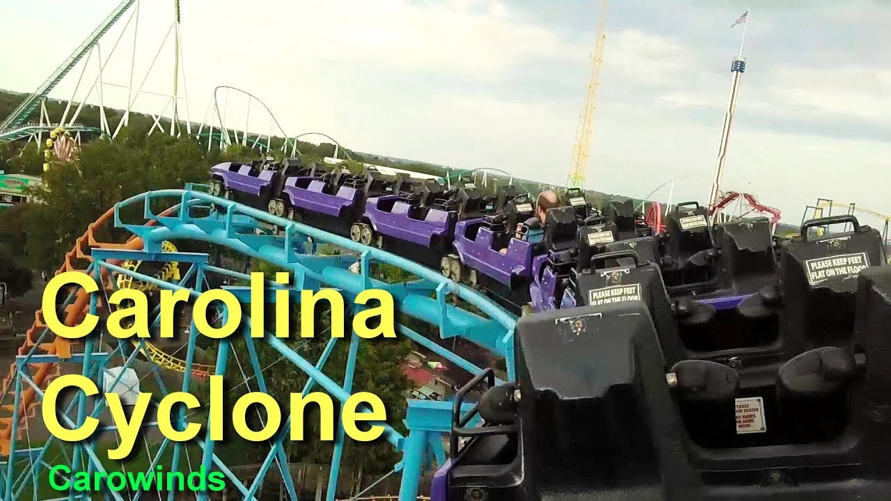 Carowinds Carolina Cyclone Roller Coaster On RIde HD POV