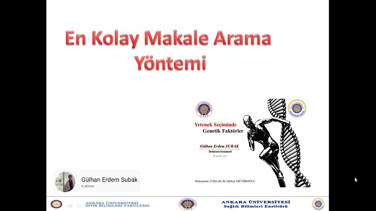 En Kolay Makale Arama Yöntemi - Yüksek Lisans