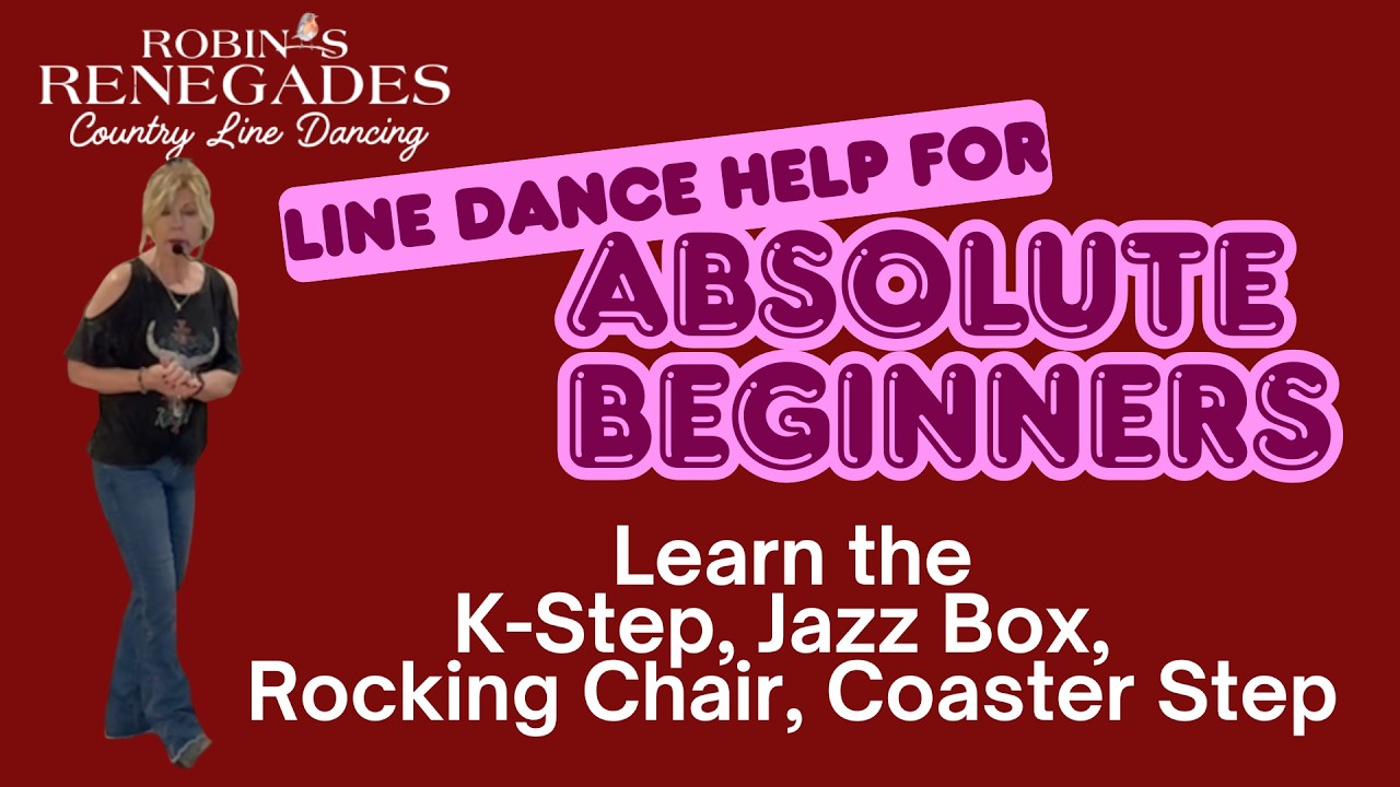 vol 1 - For ABSOLUTE Beginner Line Dancers! Slow teach of 4 the most common steps!