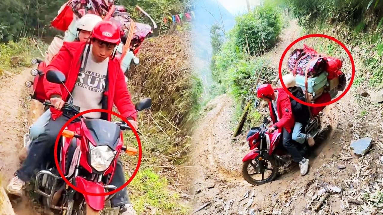 Motorcyclists offer free rides down the winding, treacherous cliffside mountain roads to passersby.