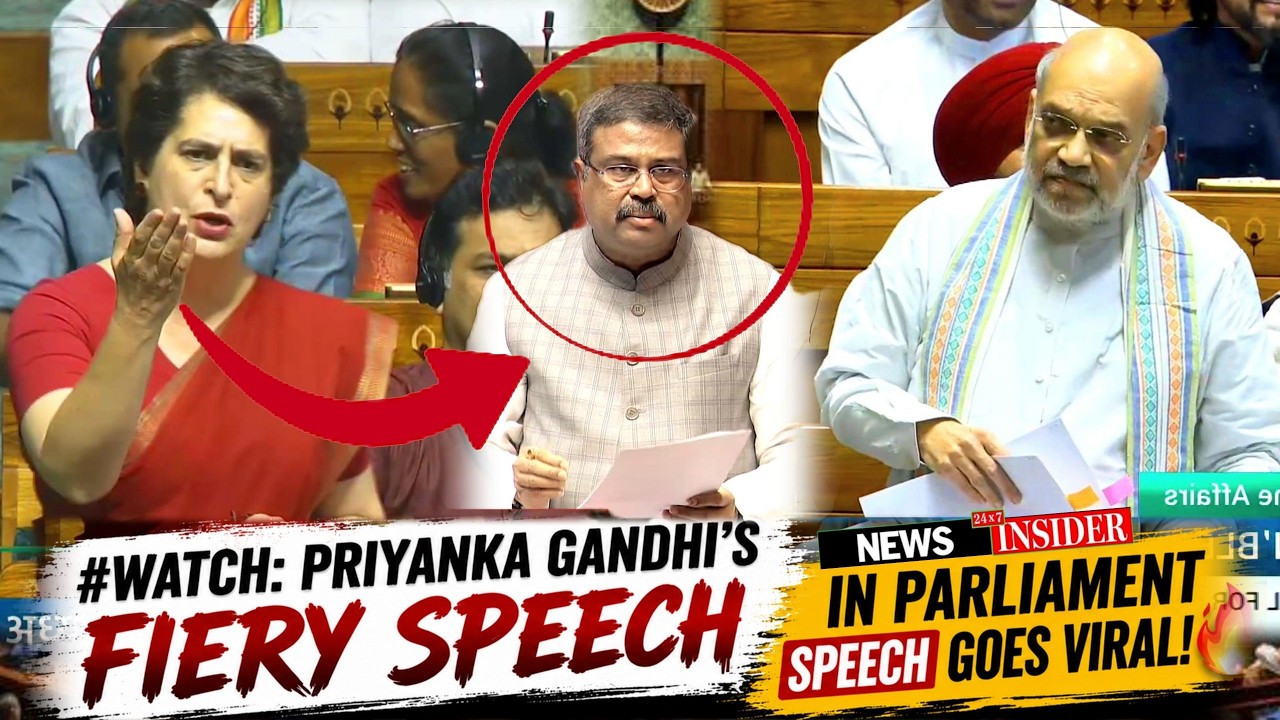 #Watch: MP-Priyanka Gandhi's Fiery Speech in Parliament