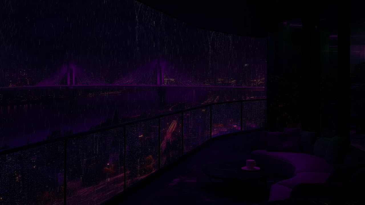 12 Hour-Fall Into Deep Healing Sleep(No Ads)Relaxing Rain Sounds in the Dark Bedroom 🌧️for Sleeping