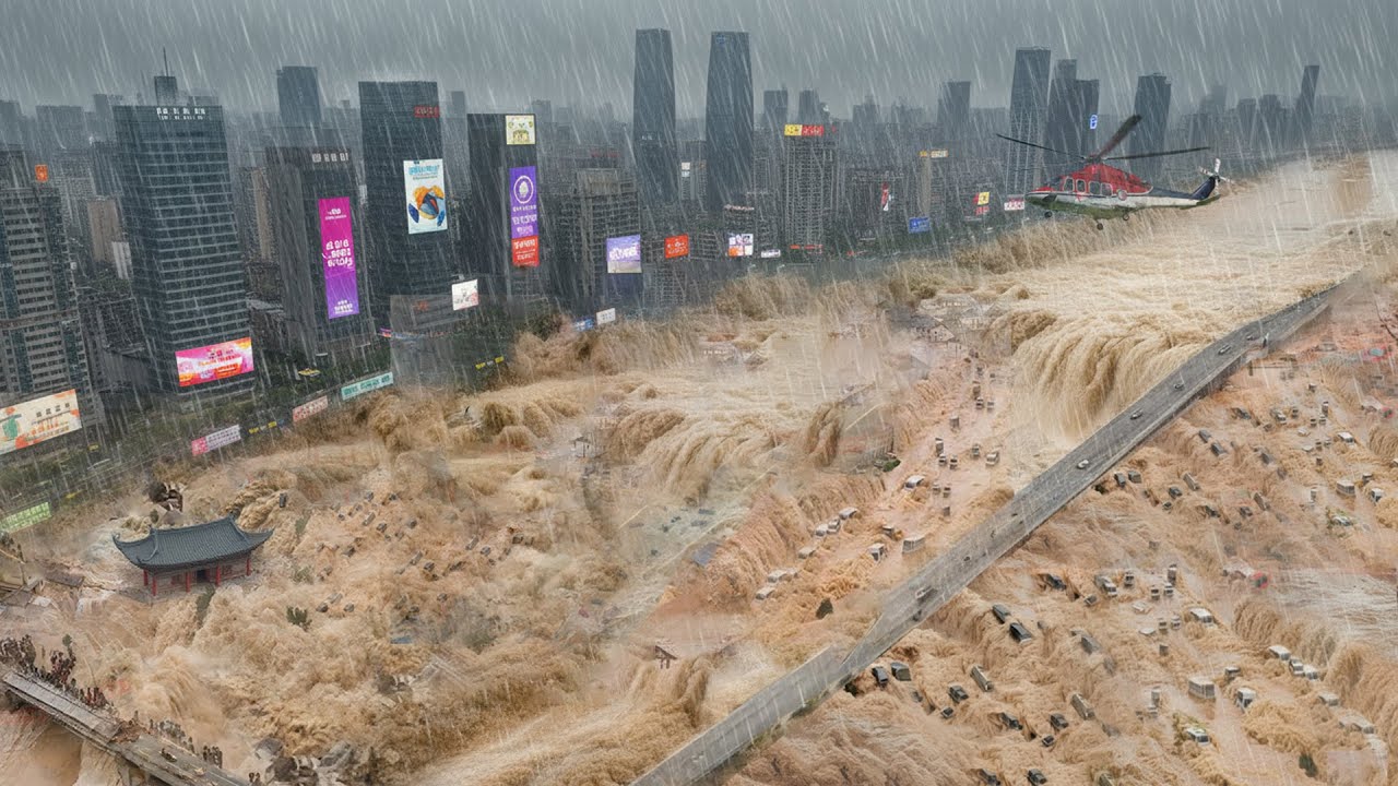 China Guangxi Flood Emergency: Rivers Overflow, Roads Swept Away, Thousands Evacuated