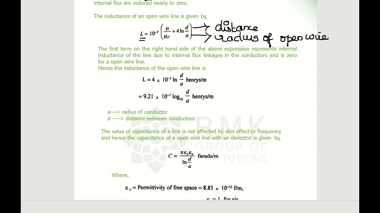 TLRF UNIT 2 parameters of open wire line