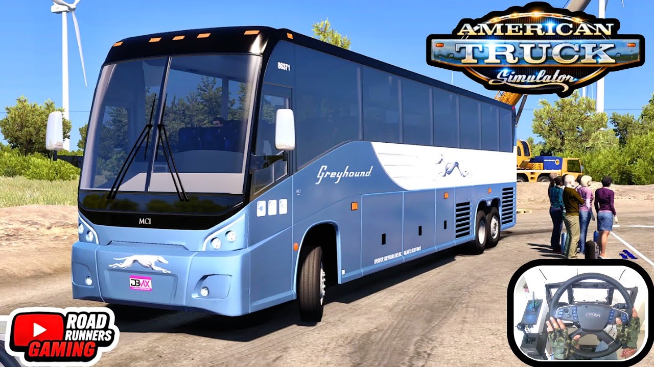 ATS Bus | Ultimate Greyhound Bus Journey! MCI J4500 Bus | Smooth & Realistic Drive | Moza TSW