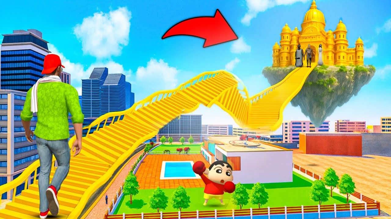 Franklin Found Secret Stairway To Heaven 😱 In Indian Theft Auto Simulator