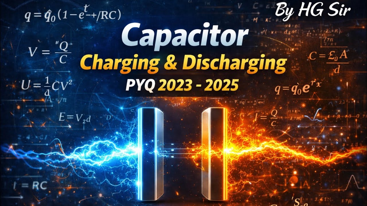 Capacitor Charging & Discharging से डर खत्म! | JEE Main 2023–2025 PYQ | By HG Sir