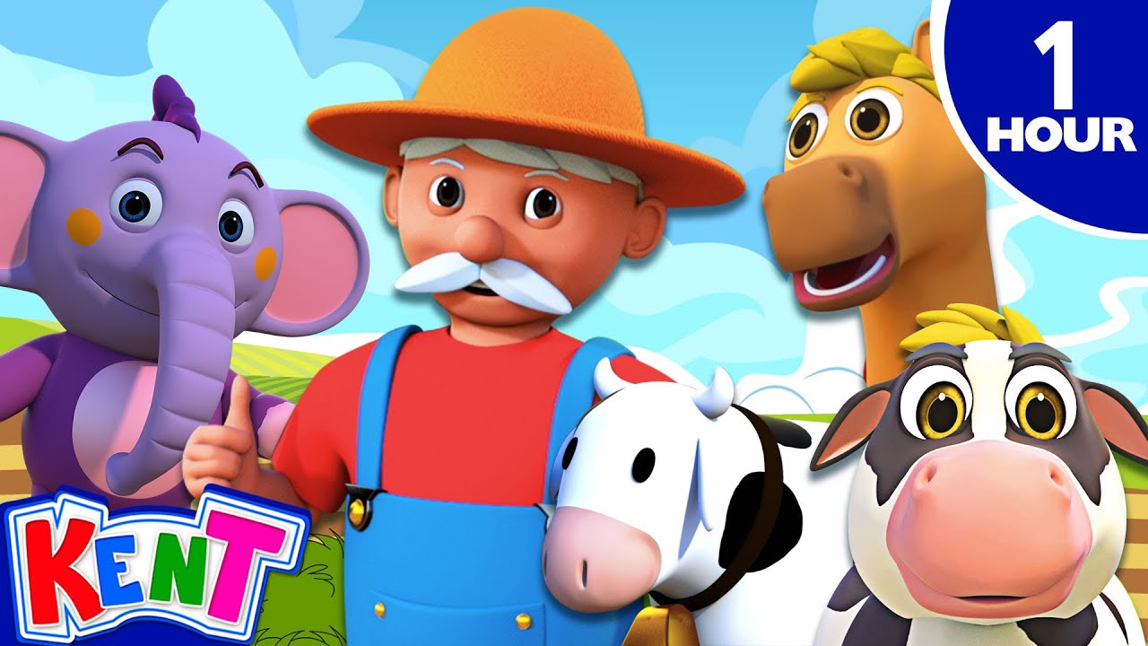 [4K] 🐮Old MacDonald Had A Farm + More | Kids Songs and Nursery Rhymes | Kent The Elephant
