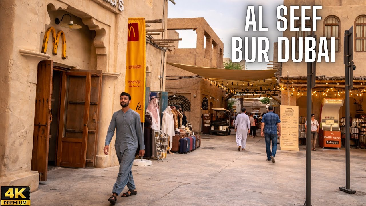 Dubai [4K] Al Seef Walking Tour | Old Dubai Culture & Beautiful Streets 🇦🇪