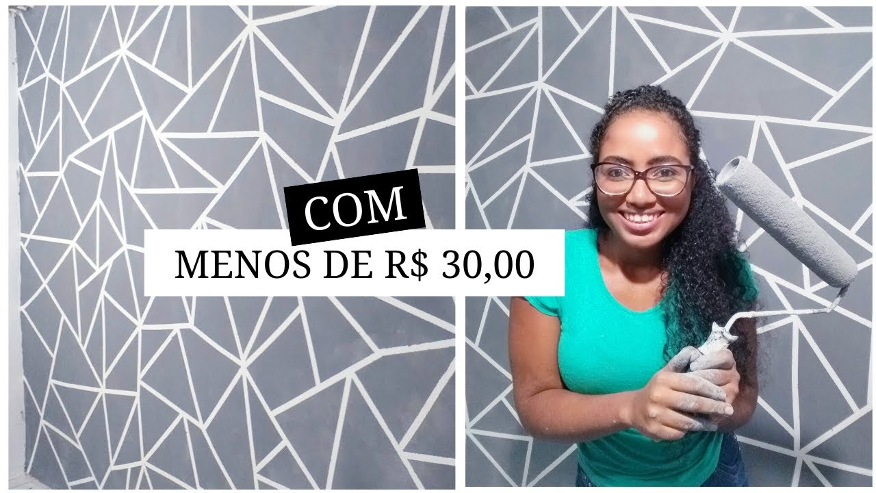 DIY: COMO FAZER PAREDE GEOMÉTRICA GASTANDO POUCO