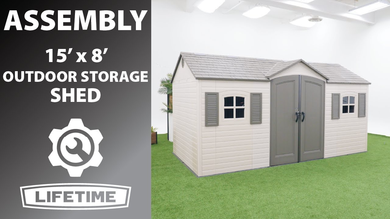 Lifetime 15' x 8' Outdoor Storage Shed | Lifetime Assembly Video