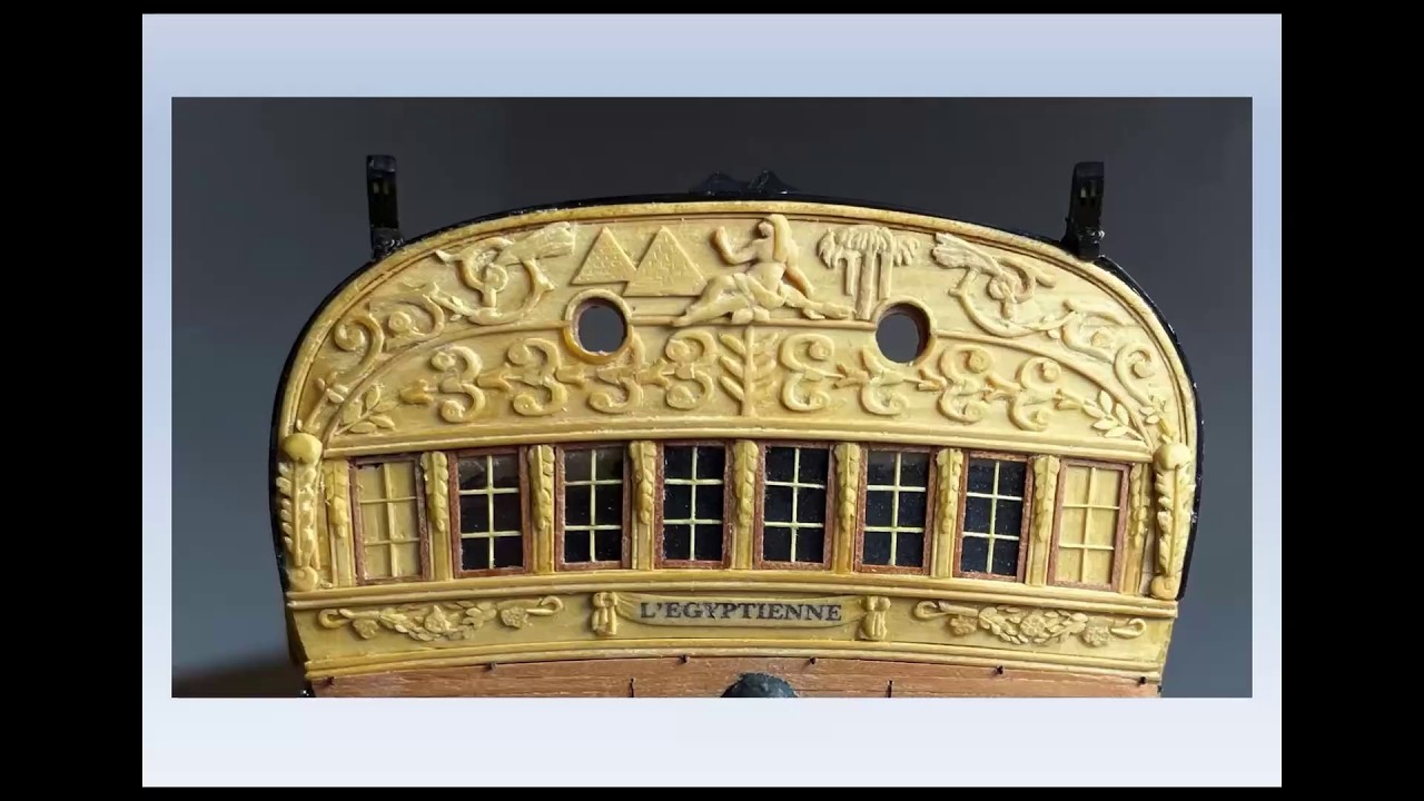 The French 50 gun Frigate L' Egyptienne at 1:160 - further work on her deck, bow and stern