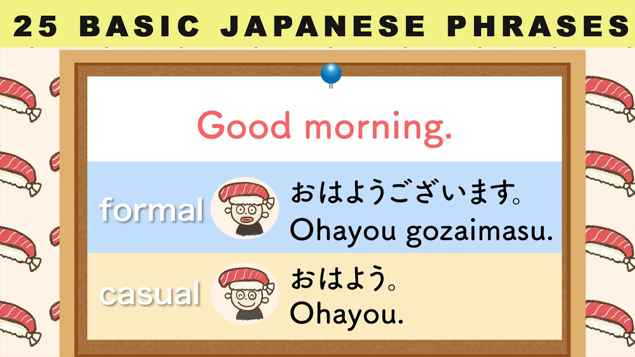 25 basic Japanese phrases for beginners