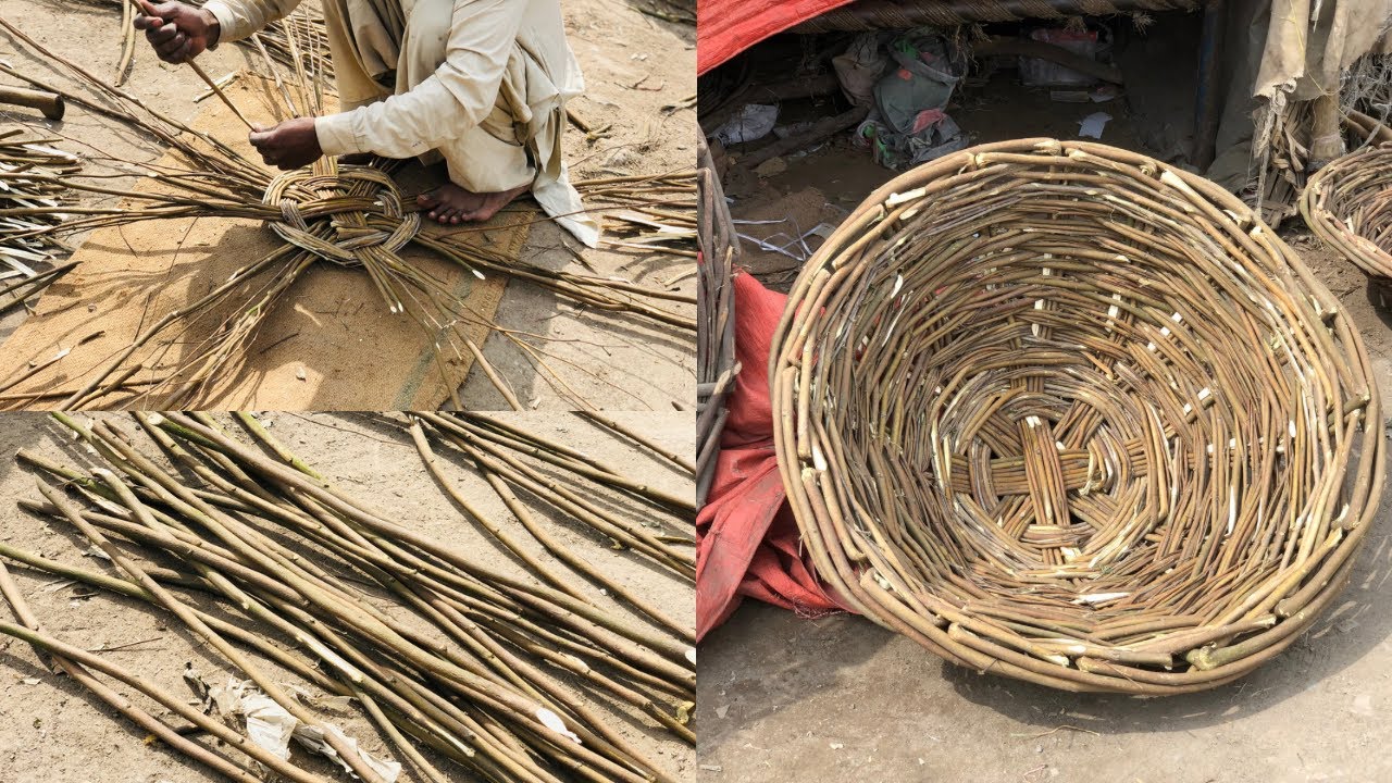 Making of handmade wodeen basket 🧺