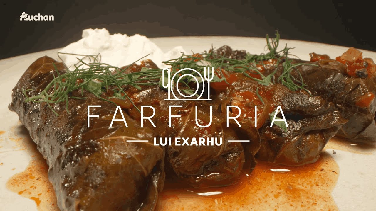 Farfuria lui Exarhu - Sarmale în foi de viță, umplute cu urdă - ediție Ziua Alimentației