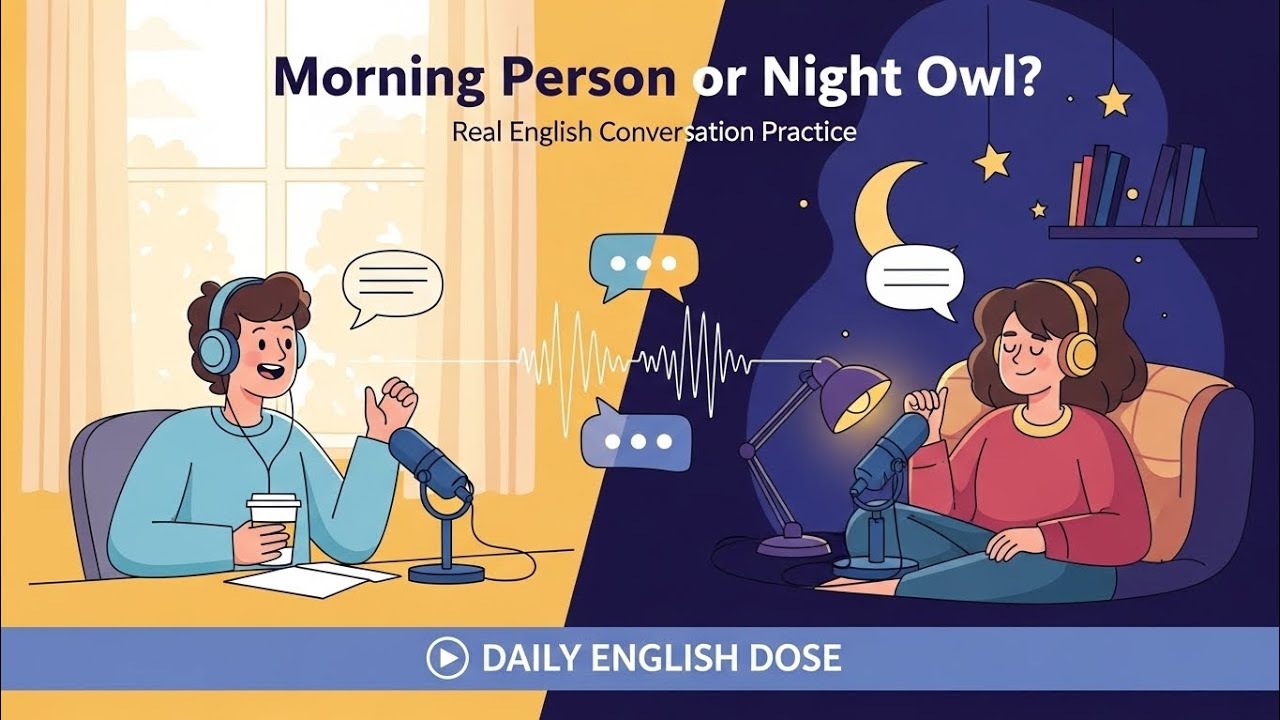 Morning Person or Night Owl? ☀️🌙 | Real English Conversation Practice | Daily English Does 