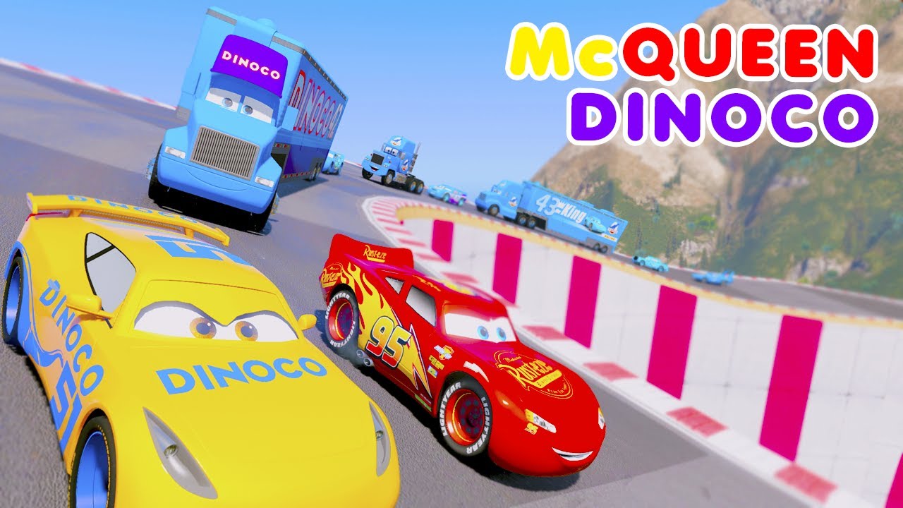 Carros Rayo McQueen Dinoco King Dinoco Disney Race Dinoco Truck Dinoco Family Cruz Ramirez Mack