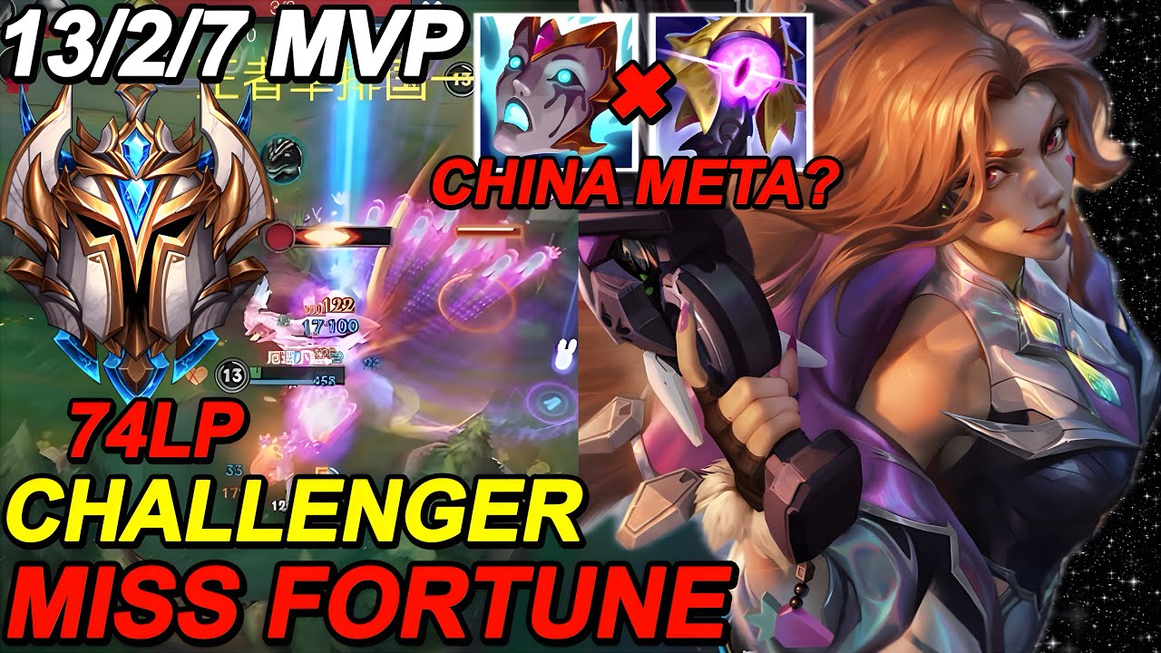 Wild Rift China Miss Fortune | Challenger 74LP Rank Gameplay | Build Rune | Ap Miss Fortune Support