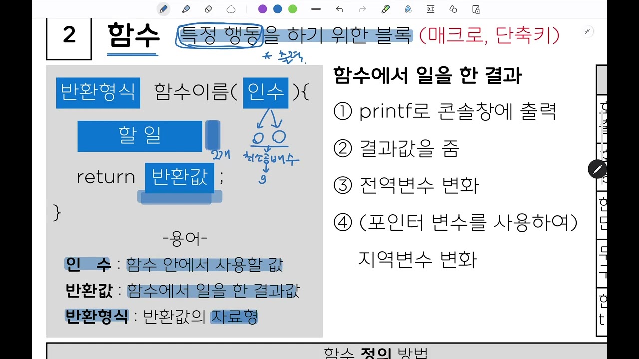 [정보처리기능사 실기] C언어(4) 함수