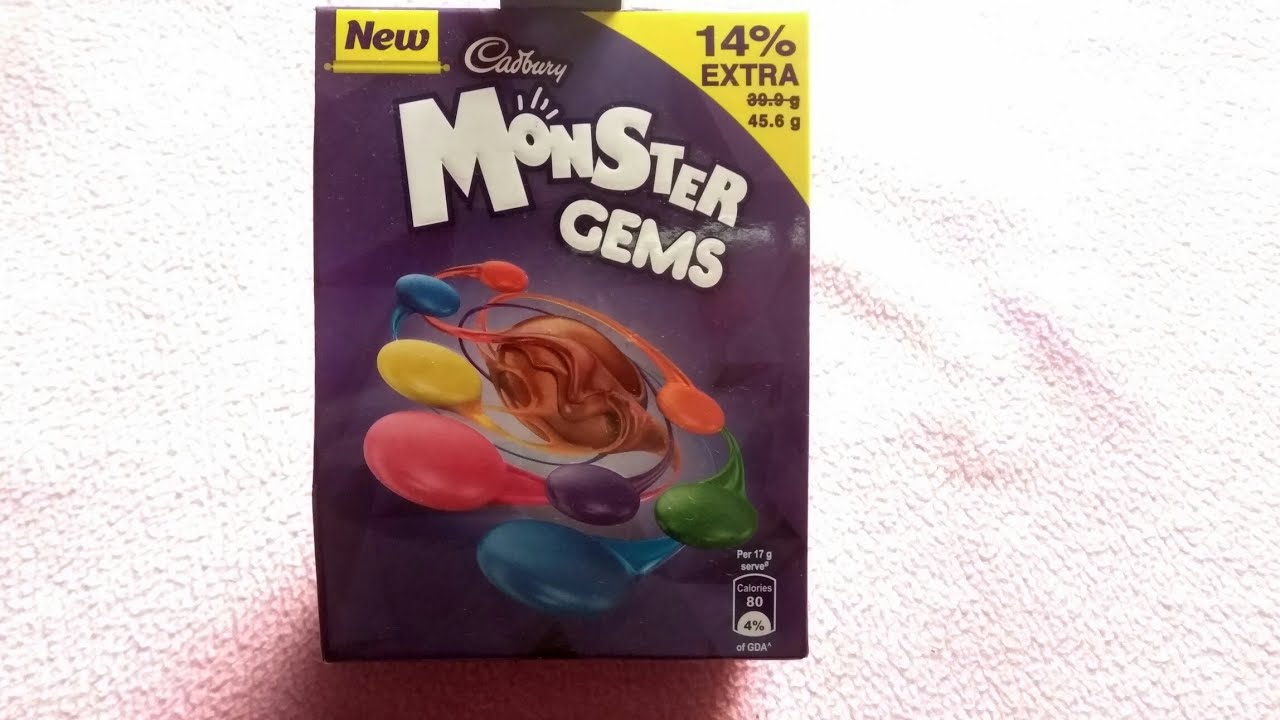 Cadbury Monster Gems | 14% Extra | Review