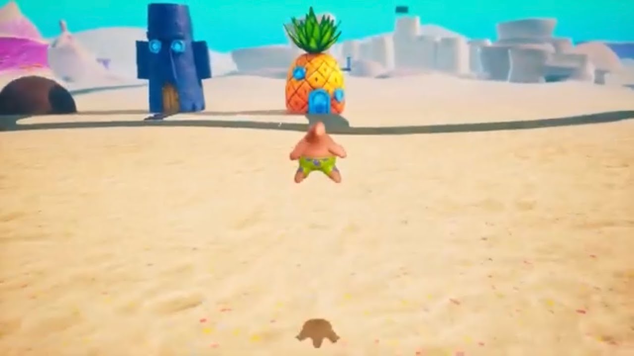 SpongeBob Battle for Bikini Bottom Rehydrated (Jellyfish Fields) - Out of Bounds Glitch 2022