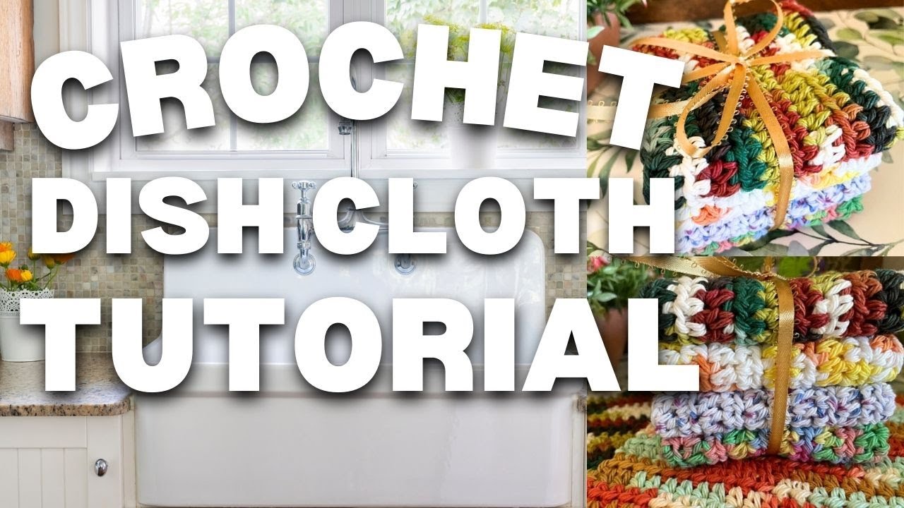 Easy fast crochet gift DISH CLOTH- EASY - Crochet projects for beginners 🧶 beginner crochet stitches