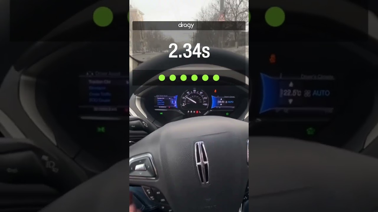 Dragy 0-100 #lincoln #mkz hybrid CVT transmission my acceleration winter