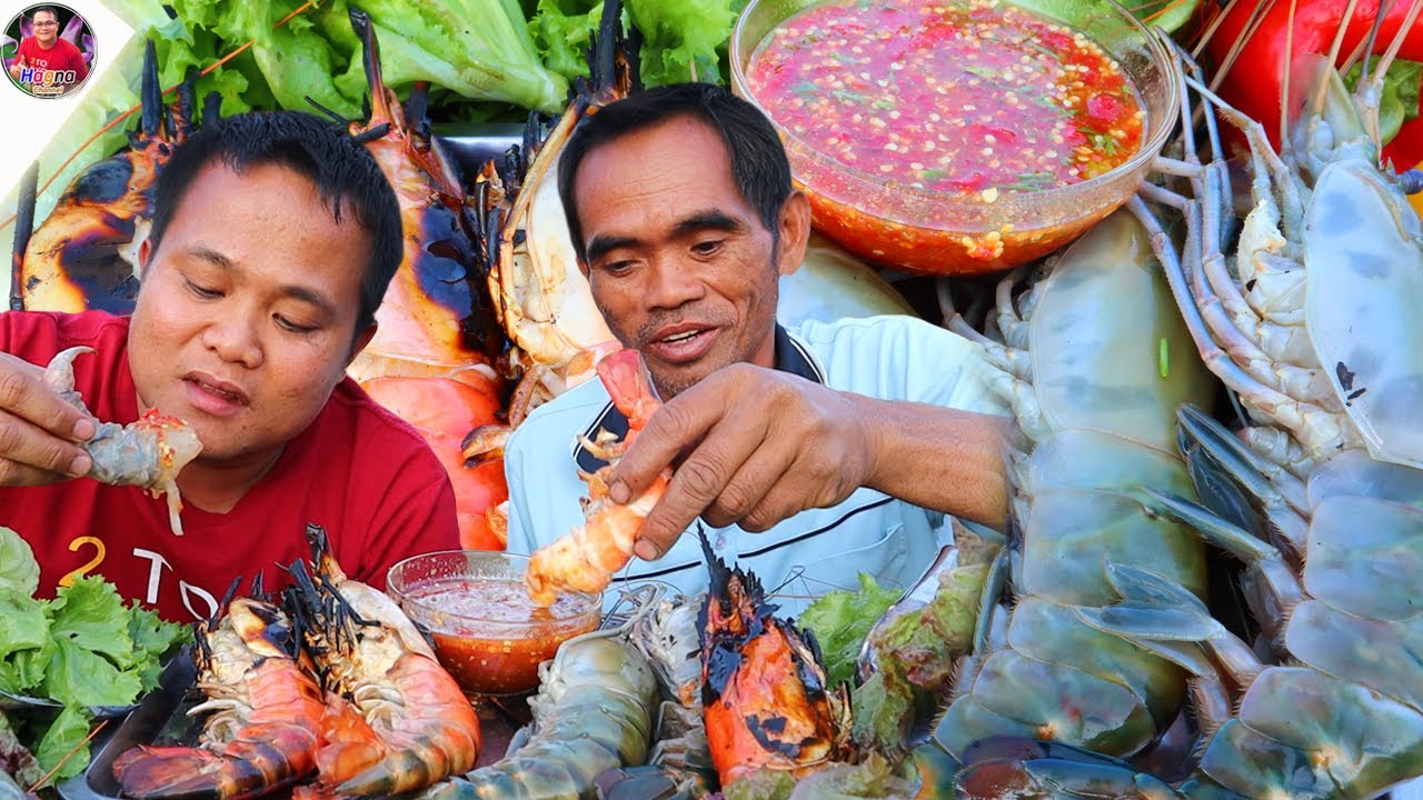 ชาซิมิกุ้งแม่น้ำใหญ่ ย่างหอมๆ มันกุ้งเยิ้มๆ น้ำจิ้มรสเด็ดบรรยากาศลมเย็นยามแลง