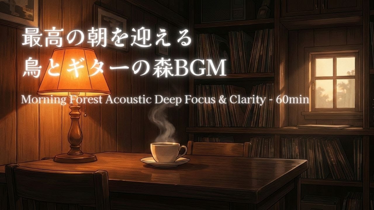 Morning Forest Acoustic 🌲 Deep Focus & Clarity | 最高の朝を迎える、鳥とギターの森BGM