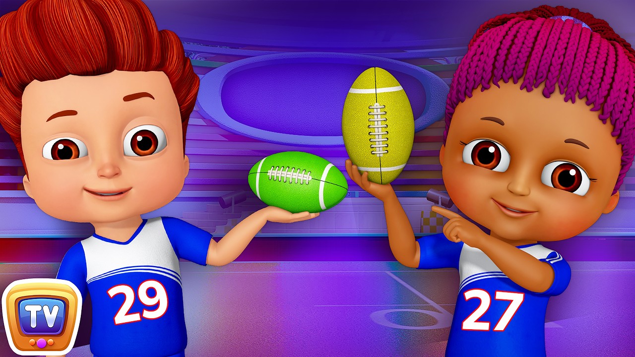 Learn Colors with Rugby - Kids Play with Colorful Playing Balls | ChuChu TV Funzone Games