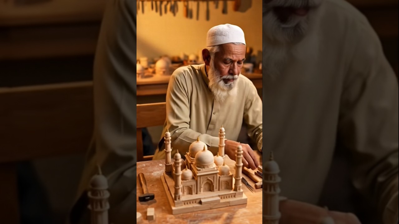 🕌 Built with patience. Crafted with faith. 🤍Inspired by Badshahi MasjidComment SubhanAllah ✨