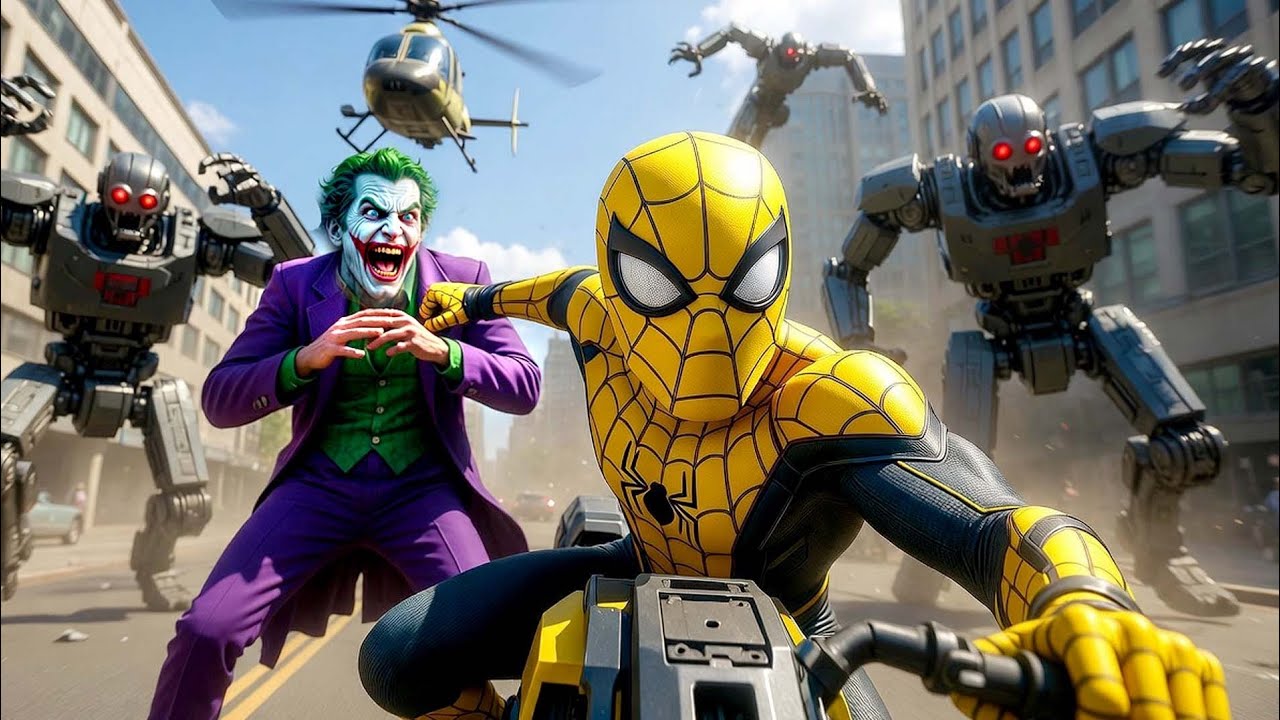 🕷️Spider-Man ne roka Joker Ka FINAL Plan!😱 Robot Army ke against EPIC Fight 