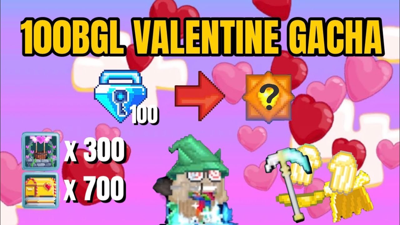 100BGL ВАЛЕНТИНСКАЯ ГАЧА ДЛЯ GHC 😱 | Гроутопия