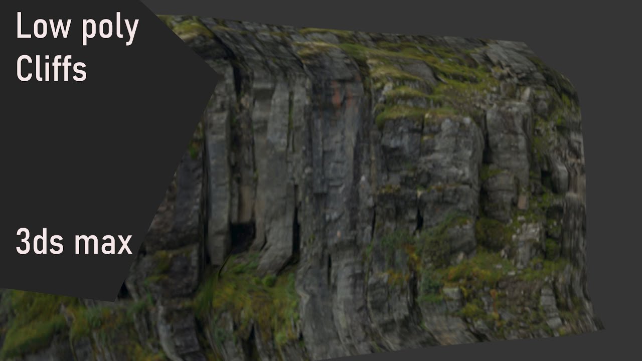 Low poly Cliffs - 3ds max tutorial