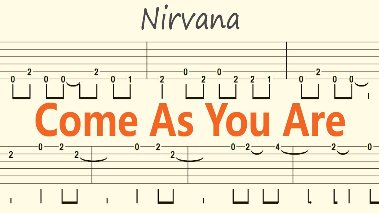 Come As You Are / Nirvana / Guitar Solo Tab+BackingTrack