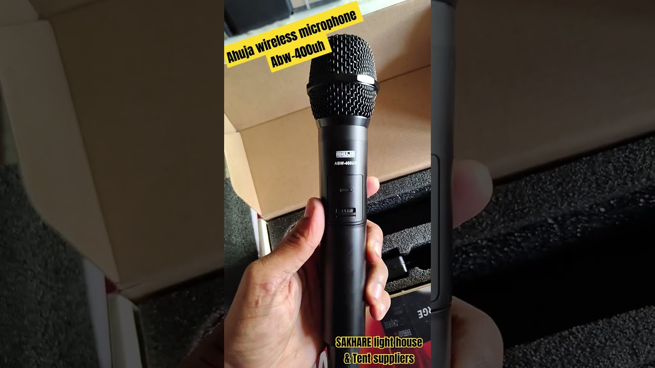 Abw-400uh Ahuja wireless microphone cordless #mic #music #shorts #shortvideo #wirelessmicrophone #dj