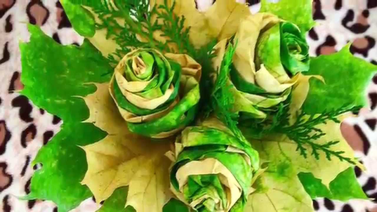 МАСТЕР-КЛАСС: РОЗЫ ИЗ ЛИСТЬЕВ