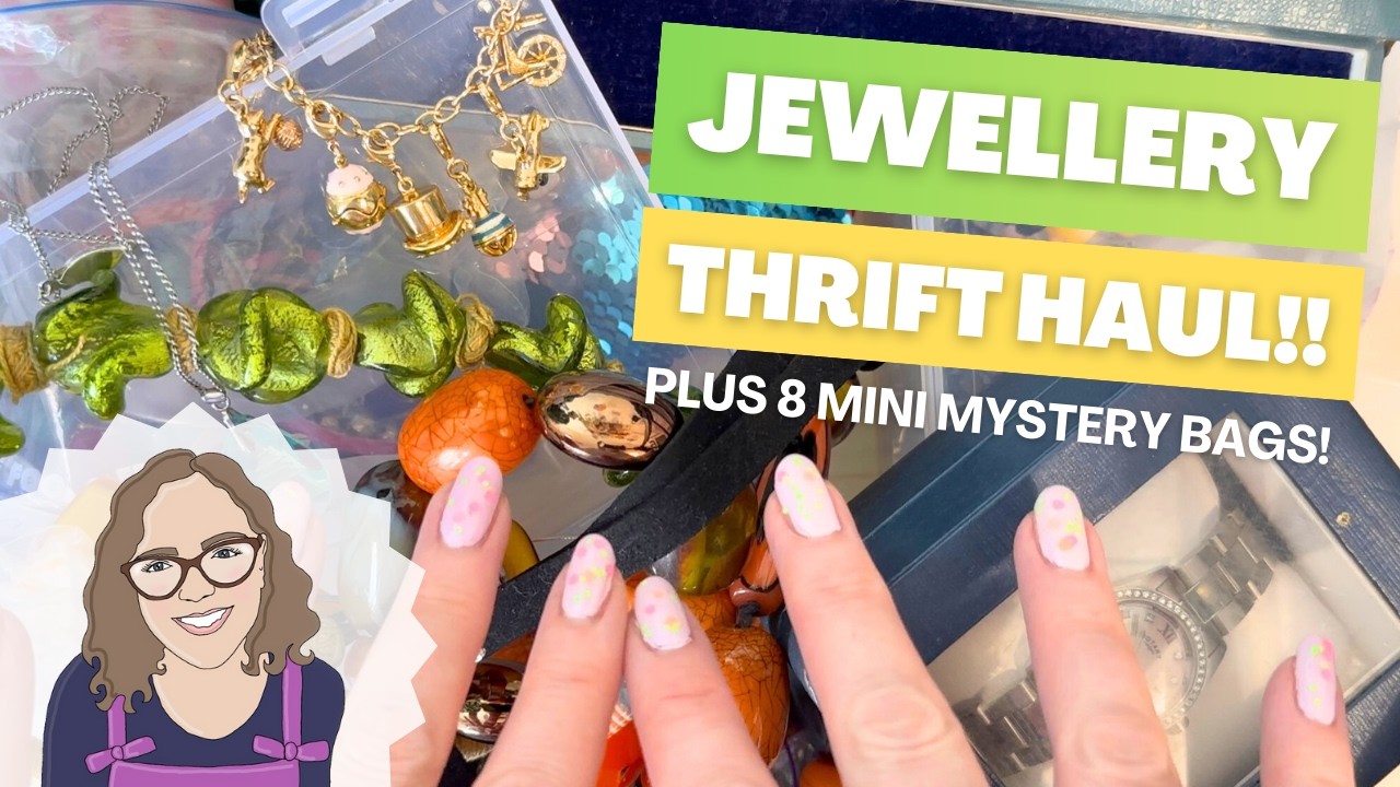 Vintage & Preloved Jewellery Haul UK | 8 Mini Mystery Bags AND Gold?!