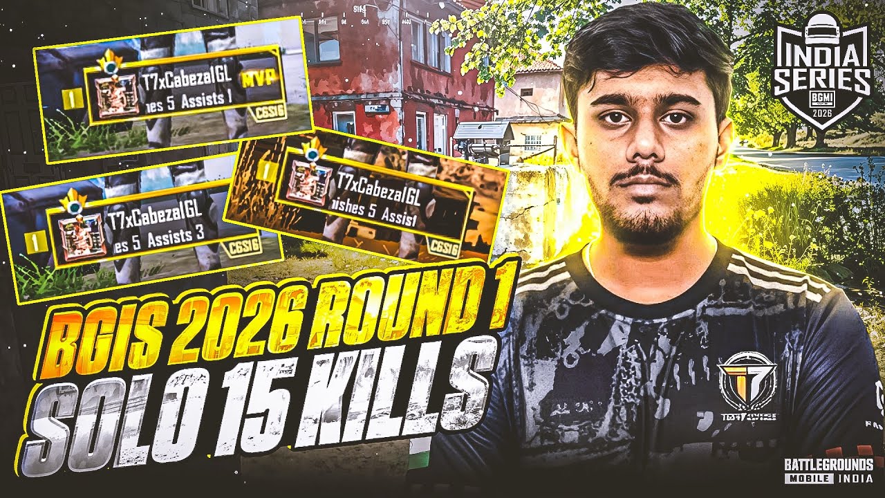 BGIS 2026 ROUND 1 😼 IGL POV🍁 SOLO 15 FINISHES 🔥| T7xCabezaIGL 🍋🌶️ 