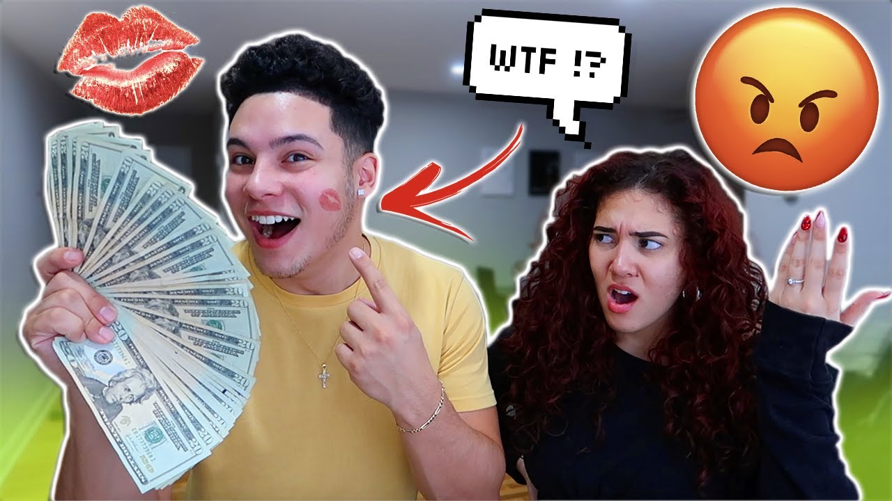 HE LET ANOTHER GIRL KISS HIM FOR $500!