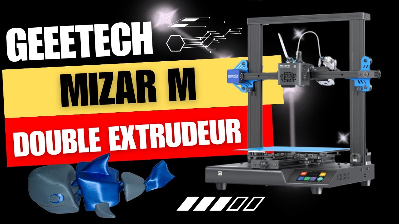 GEEETECH Mizar M ❤️ Imprimante 3D ,  multicolore &agrave; double extrudeur.