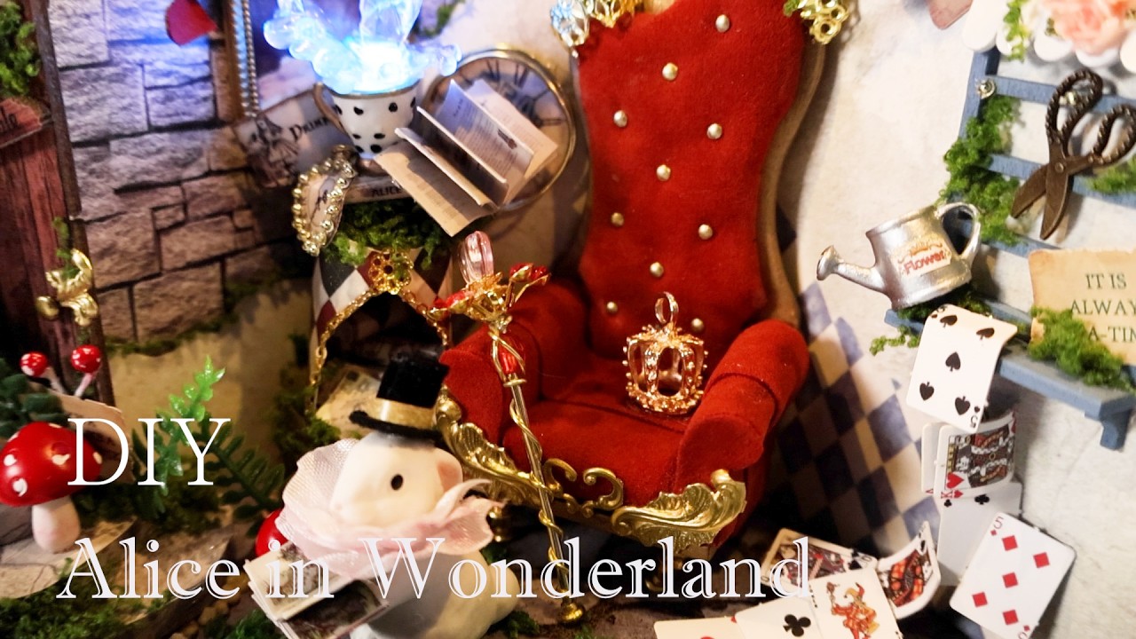 Dream Moment - PART 2 l Alice in Wonderland l DIY Miniature Dollhouse Kit l Booknook 미니어처 쉽게 만들기