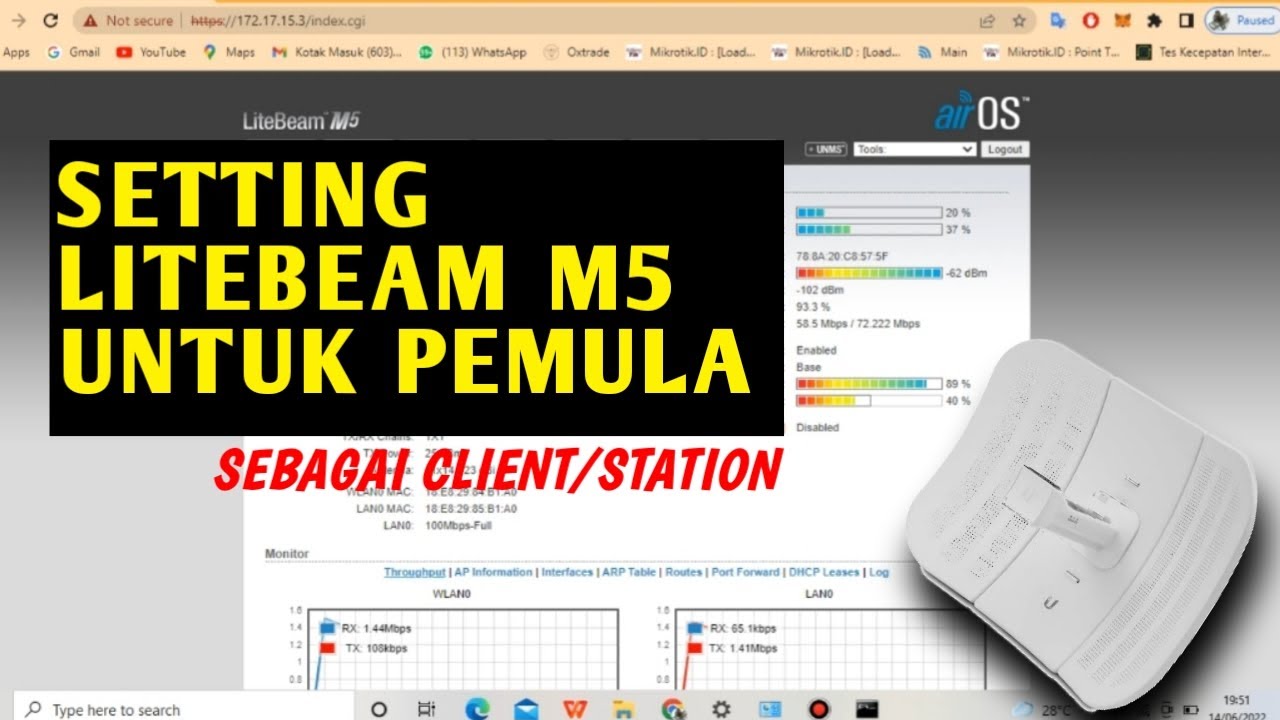 CARA SETTING LITEBEAM M5 SEBAGAI CLIENT/PENERIMA