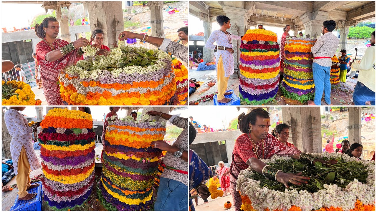 Gudur Venkatesh Swamy Bathukamma making At Churuvugattu temple | Bathukamma songs 2013